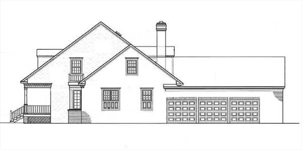 Right Side Elevation image of Somerset-3104 House Plan